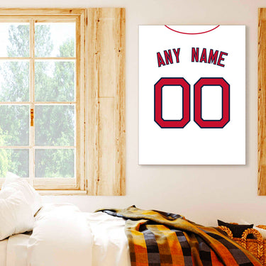Boston Jersey Custom Canvas Print Wall Art for Boy Girl Men Women Baseball Personalized Canvas Art
